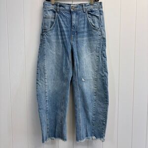 We The Free Distressed Blue Boot Cut Jeans